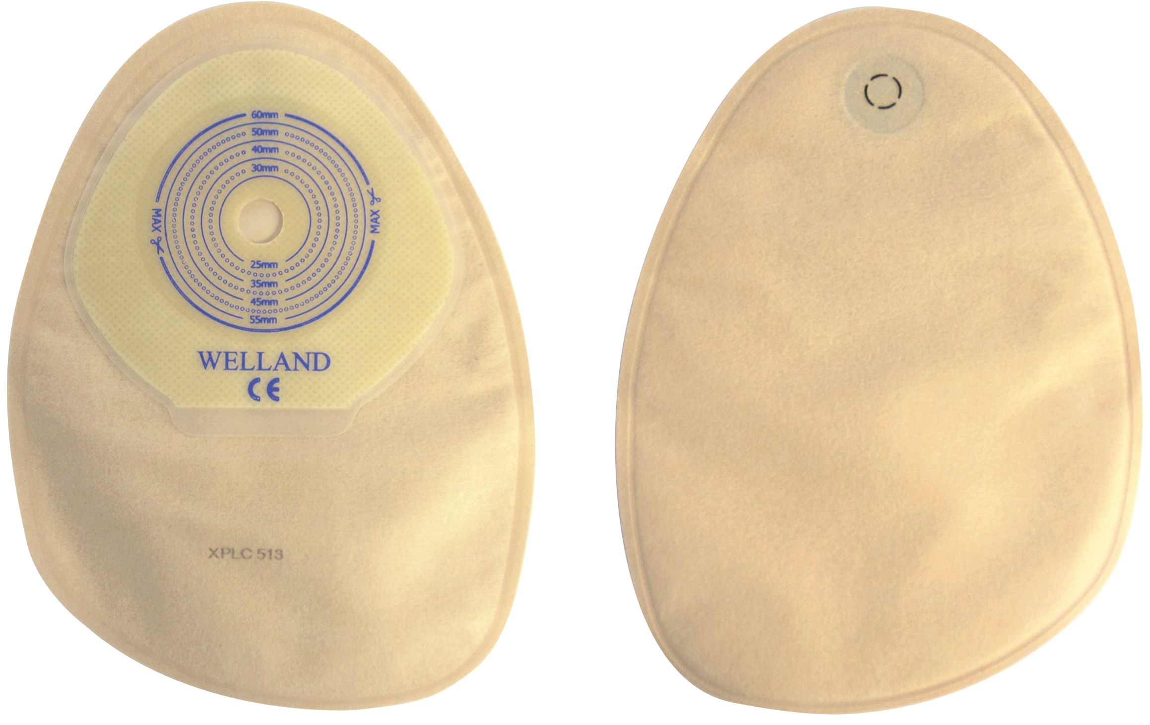 Flair Active® Convex Closed Colostomy Bag - Welland Medical