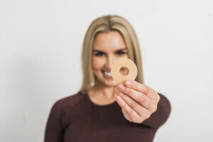 Jess Skipper holding a Manuka Honey HyperSeal